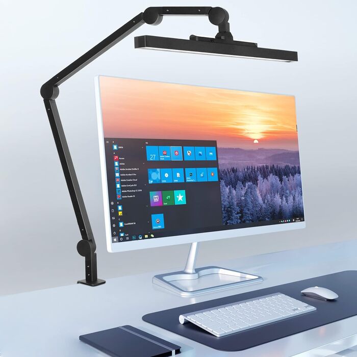 Світлодіодна настільна лампа EYOCEAN, лампа для монітора для догляду за очима, регульоване регулювання яскравості та колірної темп