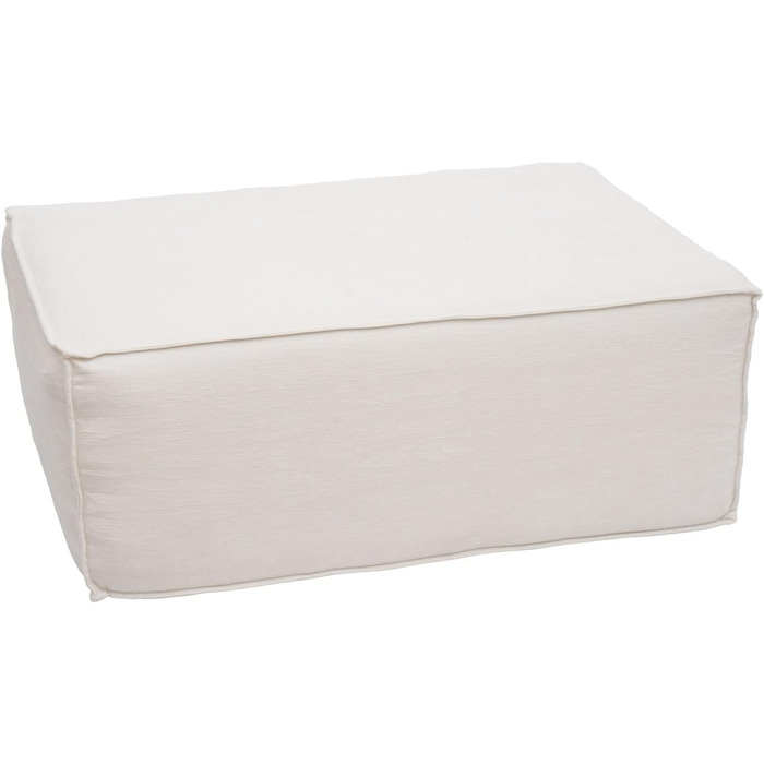 Диван-готель з оттоманкою, модульне розкладання праворуч/ліворуч, тканина/текстиль 63x270x190 см - кремовий, 54