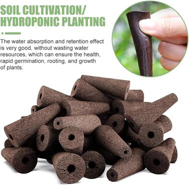 Змінні губки для розмноження, запасні губки для росту для систем гідропонного вирощування Насіннєві стручки для старту Губки для росту коренів для систем гідропонного вирощування Набір для гідропоніки в приміщенні, 50 шт.