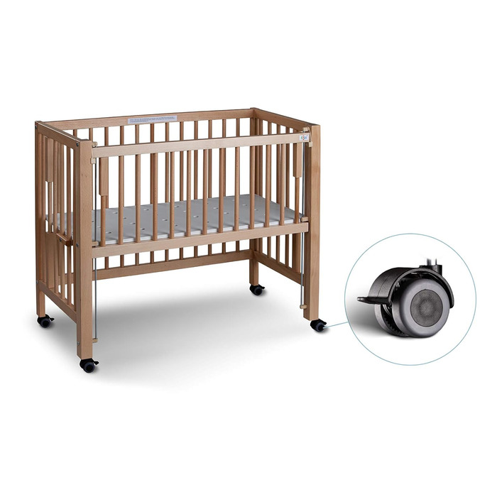 Дитяче ліжечко tiSsi Side-by-Side, натуральний колір, бежевий