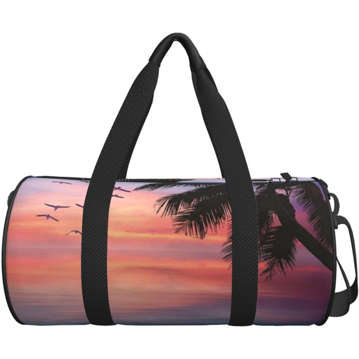 Дорожня сумка-циліндр Кокосова пальма, спортивна сумка для чоловіків та жінок, пляжна сумка, сумка-мішок