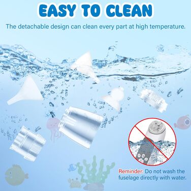 Назальний аспіратор дитячий електричний дитячий назальний аспіратор новонароджений з 3 силами всмоктування музичним світлом і 3 ро