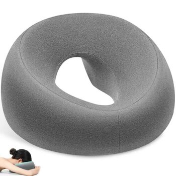 Масажна подушка з отвором для голови, масажний підголівник для ліжка, масажна подушка-колиска для обличчя, U-подібна подушка для обличчя з піни з пам&39яттю форми, подушка з повітропроникним отвором для столів, спа-салонів, салонів, масажних ліжок