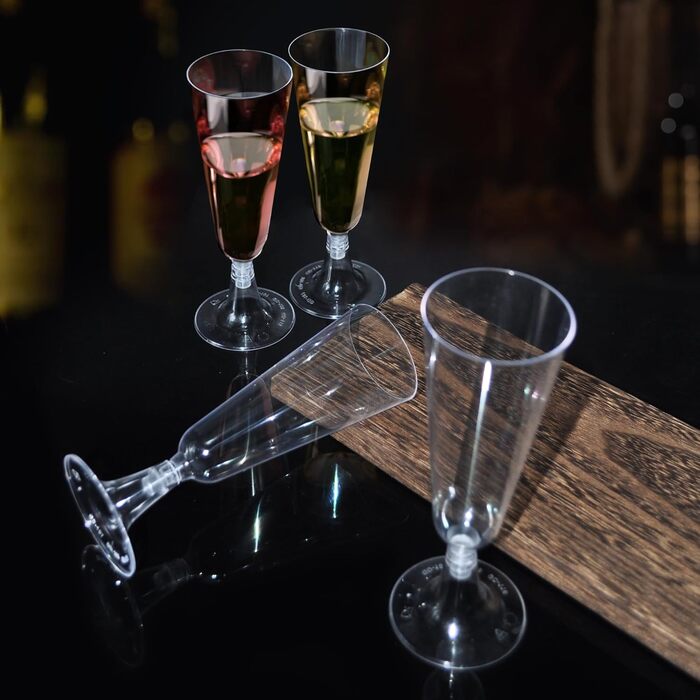 Келихи для шампанського пластикові 25 шт. келихи для шампанського пластикові келихи для шампанського прозорі 160 мл коктейльні кел