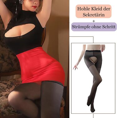 Сексуальний костюм Lehrerin, чорний/червоний, універсальний розмір