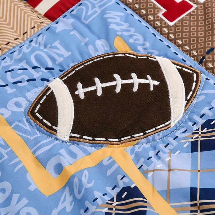Комплекти постільної білизни для дитячого ліжечка Brandream для немовлят, хлопчиків, Happy Friends and Family Time, спортивний ком