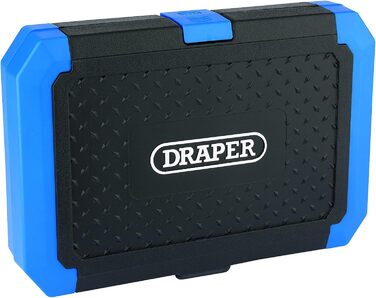 Набір торцевих головок Draper Metris, 1/4 дюйма, квадратний привод, 47 предметів, синьо-чорний