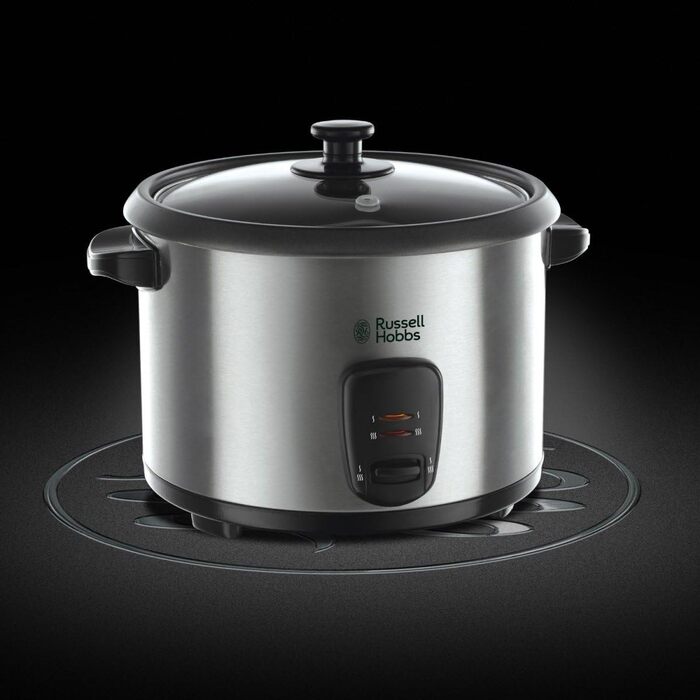 Рисоварка Russell Hobbs 1,8 л в комплекті з пароваркою (функція підтримки тепла, каструля з антипригарним покриттям, ложка для рис