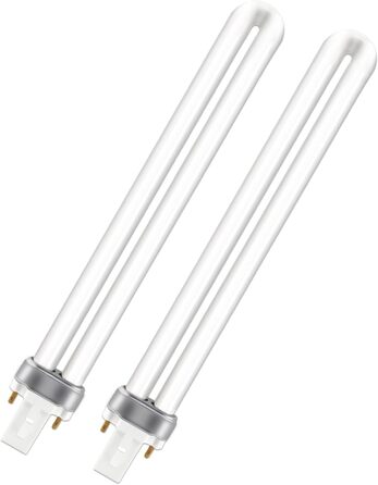 Контактна компактна люмінесцентна лампа 11 Вт, теплий білий 2700K, 890 лм, G23 2-контактні CFL енергозберігаючі лампи, U-подібна трубка, підходить для вітальні, спальні, коридору, без затемнення, 2 шт., 23 2-