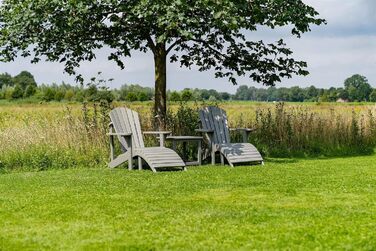 Садове крісло MaximaVida Adirondack з підставкою для ніг Montreal Grey Plastic - Низькі витрати на догляд