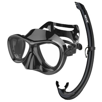 Комплект з маскою капрі та силіконовою трубкою для дорослих та підлітків, стандартний крій, чорний