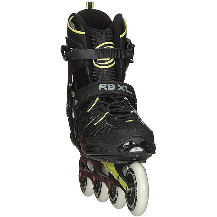 Чоловічі роликові ковзани Rollerblade RB XL для фітнесу для дорослих чорно-лаймові високоефективні роликові ковзани 0