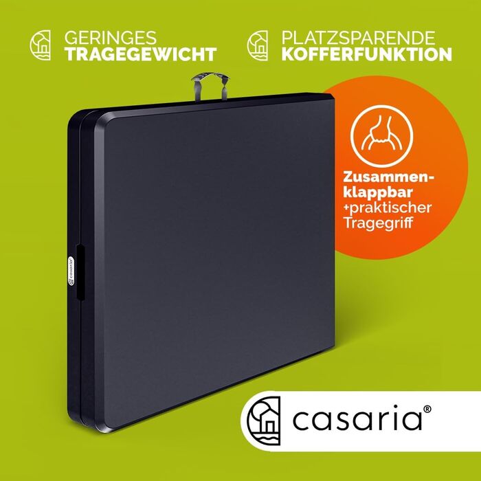 Комплект пивних наметів CASARIA 180 см Складана пивна лавка Широкий стіл Пластикові пивні лавки Пивний стіл Фестивальний намет Пивний набір Складаний стіл Кемпінг Пивний сад Антрацит