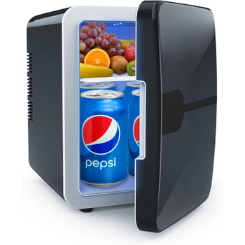 Міні-холодильник 4 літри 2 в 1 з функцією охолодження та обігріву, безшумний портативний холодильник AC12V DC для автомобіля, спал