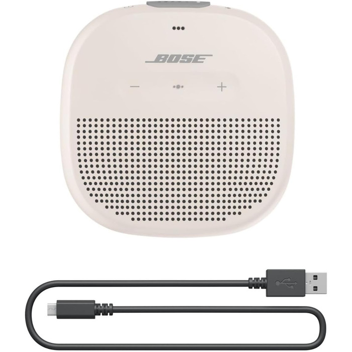 Колонка Bose SoundLink Micro Bluetooth маленька портативна, водонепроникна колонка з мікрофоном, біла Біла Біла одинарна