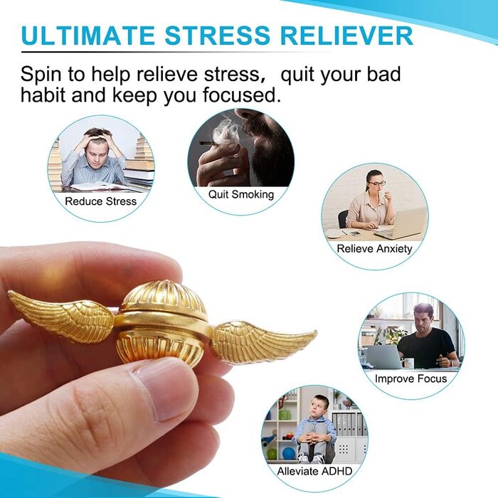 GOLDEN Hand Spinner Fidget Spinner Hand Toy Special High Performance Ball Bearing Anti Stres Children Fidget Finger Spinner Alloy