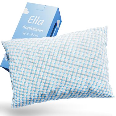 Подушка для шиї Ella 50x70 Ергономічна подушка з регульованим наповнювачем Ортопедична подушка від болю в шиї Підходить для сну на боці, спині та животі з чохлом, який можна прати, 50x70 см