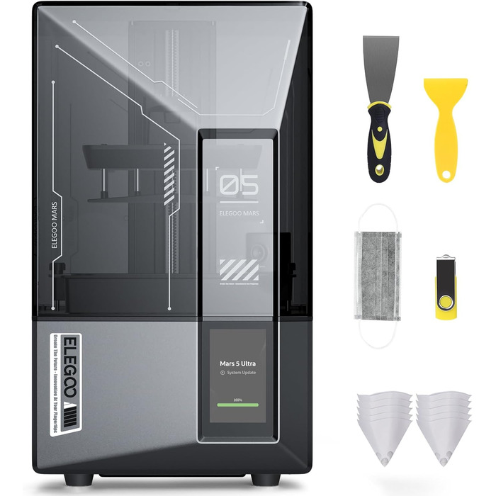 Принтер, 9K 7-дюймовий монохромний РК-дисплей, високошвидкісний друк 150 мм/год, розумна камера AI, передача WiFi, автоматичне вир