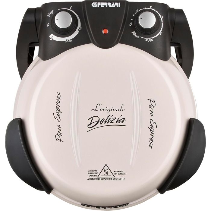 Електрична піч для піци G3Ferrari Delizia G1000617 Icy Cream - обмежена серія - до 400 градусів з вогнетривким натуральним каменем/піцою та багато іншого. за 3 хвилини / також для столу та саду