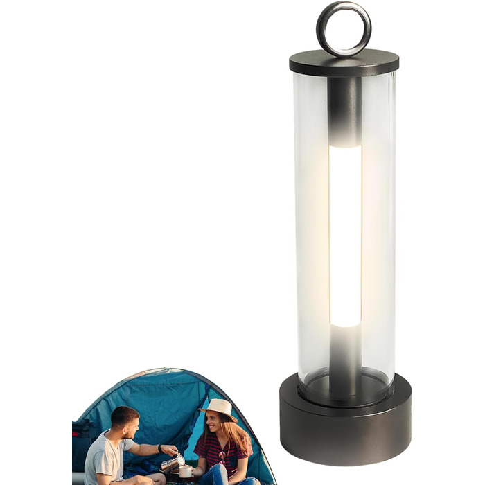 Ліхтар для кемпінгу Підвісний яскравий світлодіодний ліхтар з 3 режимами Ліхтар з USB-акумулятором ємністю 2000 мАг для кемпінгу, до 18 годин, для використання в приміщенні та на вулиці, на балконі, в походах, скелелазінні, подорожах тощо