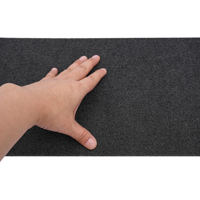 Самоклеючих сходинок, прямокутний килим для сходів у приміщенні, нековзний та шумопоглинаючий, поліестеровий килим для сходів, який можна прати та різати, 20,3x76 см (сірий), 15