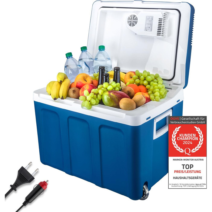 Електрична холодильна камера 45 літрів підключення 12 вольт та 230 вольт мобільний міні-холодильник на колесах для автомобіля, кем