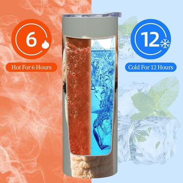 Кухоль з прямою трубочкою, дизайн альпаки-аватара, друкований, дорожній кухоль, підходить для кемпінгу, офісу та дому, 590 мл