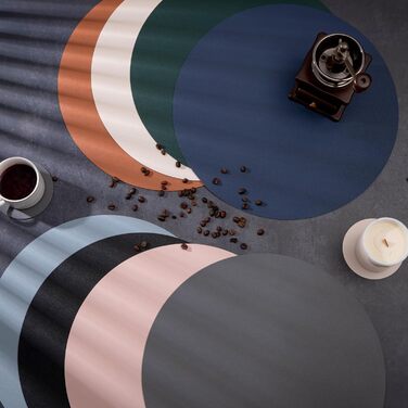 Набір з 4-х, миються серветки серветки круглі Ø 38см серветки круглі двосторонні нековзні серветки зі штучної шкіри серветки зі шт