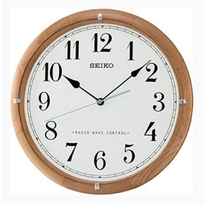 Настінний годинник Seiko QXR208Z, коричневе дерево (в'яз)