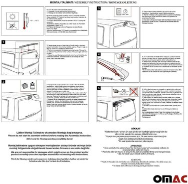 Спойлер на даху заднього спойлера OMAC сумісний з Mercedes Vito W639 Viano 2003-2014 Primed ABS