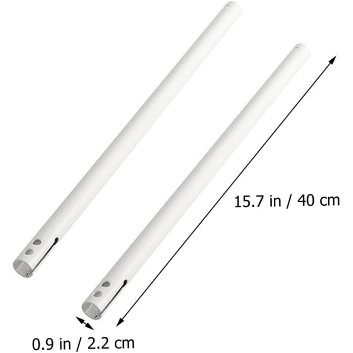 Подовжувач стрижня для стельового вентилятора Angoil 2 шт. Подовжувач стрижня для стельового вентилятора Лампочка вентилятора Запчастини Підвіска вентилятора Стрижень вентилятора Залізо