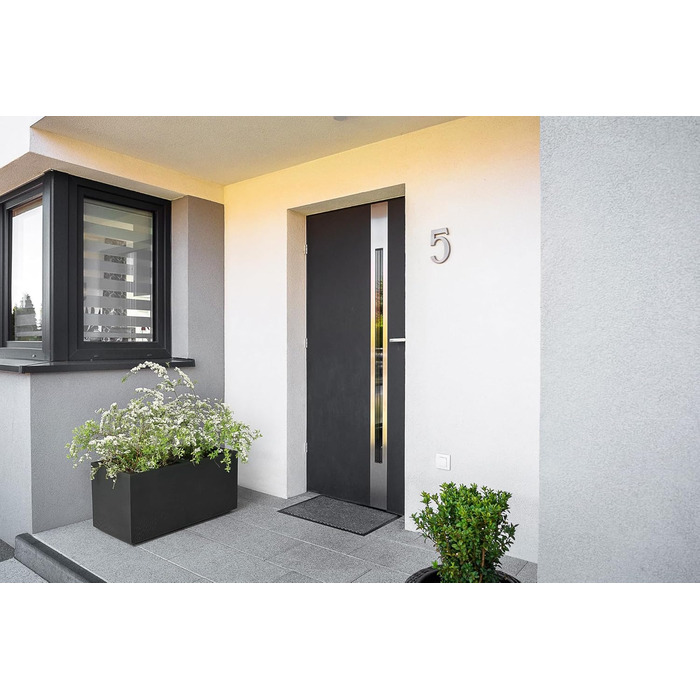 Квітковий горщик Ondis24, Кашпо під бетон Caro, XXL Кашпо на колесах Виготовлено зі 100 переробленого пластику, Велике вуличне кашпо (Антрацит, 80 см) Антрацит 80 см