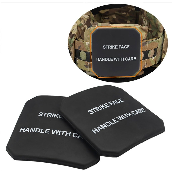 Дюймів військовий жилет EVA бічна пластина накладка тактичний страйкбольний мисливський жилет бронежилет манекен пластина захисна бічна накладка панель SAPI розміром чорний, 2 шт., 6x6