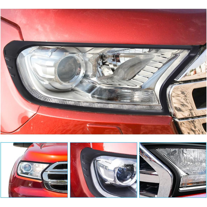 Чохол для фар JHCHAN для Ranger Wildtrak Raptor Limited 2015-2022 T6 T7 T8 XL XLT Tremor Кріплення захисного ліхтаря переднього ліхтаря