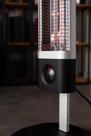 Інфрачервоний обігрівач - Енергозберігаючий радіаційний обігрівач - Сертифіковано TV/GS - Миттєве тепло будь-де - Окремостоячий пристрій - Електричний - Обігрівач для патіо з пультом дистанційного керування - Електричний обігрівач - 1700 Вт - 2 роки гаран