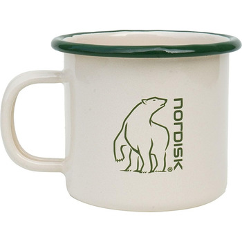 Міцна емальована кружка для кемпінгу, 350 мл, розмір 350 мл - Колір кремовий, 350ml White -