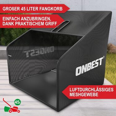 В-1 Електричний Вертикуттер 1800 Вт Ширина захоплення 38 см Обєм травозбірника 45 л з Вертикутуючим та Аераційним Валками для Видалення Моху/Бурянів та Покращення Повітряного Обміну Газону, 2-