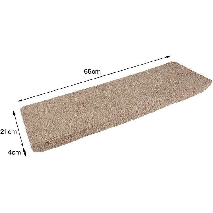 Сходинки, нековзні, 65 x 25 см, безпечні для дітей, людей похилого віку та домашніх тварин, з багаторазовим клеєм, 65 x 25 см, коричневі, 15 шт. 65 x 25 см (коричневі - 15 шт. )