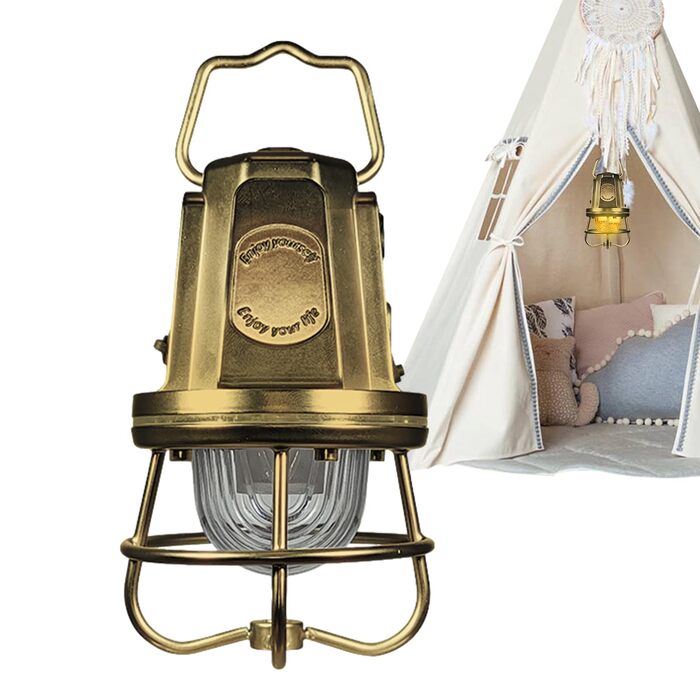 Ліхтар для кемпінгу Лампа з регульованою яскравістю та 4 колірними температурами - Світлодіодні лампи для кемпінгу - для походів на свіжому повітрі, відключення електроенергії, тентів, балкону, бронзовий