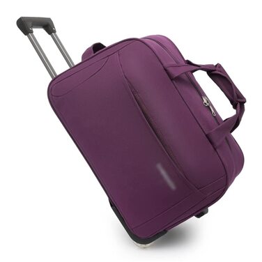 М'яка валіза на колесах, водонепроникна та легка дорожня сумка, ручна поклажа для бізнесу, універсальний візок для подорожей (чоловіча/жіноча), сумка для коротких поїздок на вихідні. Колір фіолетовий, розмір 19 дюймів (фіолетовий)