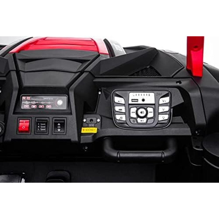 Дитячий електромобіль UTV XXL 24V 2 шт. місцевий, червоний, електромобіль для дітей 2 шт. місцевий, шкіряні сидіння, 2 двигуни по