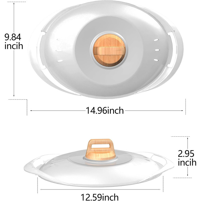 Кришка для Varoma Thermomix TM5 TM6 TM31, Кришка каструлі з термостійкою ручкою, Насадка для пароварки