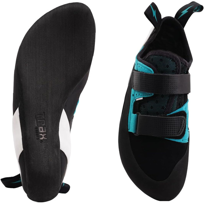 Чоловіче скелелазіння Evolv Geshido, боулдерингове взуття, 41 EU, чорне, синьо-зелене, біле