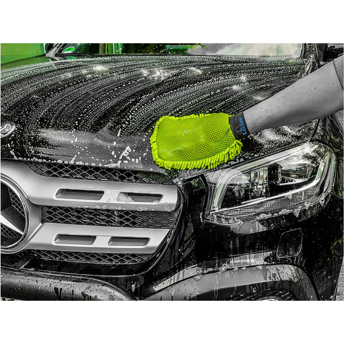 В 1 Microfiber Wash Mitt ідеально підходить для миття автомобіля, тому що дбайливо ставиться до лакофарбового покриття 2 шт. и, 2