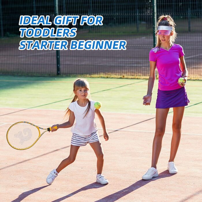 Набір JOY SPOT! Tennis Trainer 2-Pack із 2 тенісних ракеток, набір тенісних тренажерів із м'ячем для відскоку, тенісні м'ячі зі шнуром та сумка для початківців