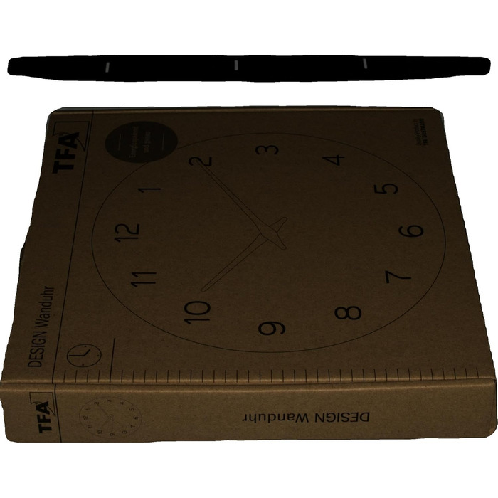 Настінний годинник TFA Dostmann аналог, 60.3054.04, під дерево, кварцовий механізм з тривалим часом автономної роботи, нефритовий