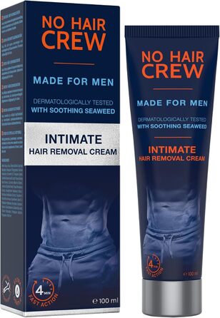 Крем для видалення волосся NO HAIR CREW для чоловіків, 100 мл — ретельне та безпечне видалення волосся з тіла