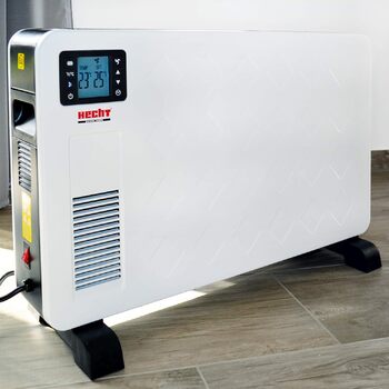 Електричний обігрівач Hecht (нова версія) - Обігрівач для швидкого та затишного тепла - Енергозберігаючий - З 3 рівнями потужності