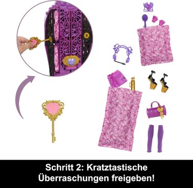 Набір ляльок та аксесуарів Monster High Skulltimate Secrets, Monster Mysteries Clawdeen Wolf з гардеробом та більш ніж 19 сюрпризами, включаючи одяг, HXH85