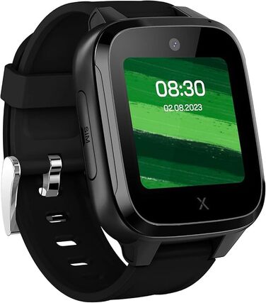 Дитячий телефон-годинник (із SIM-карткою) 4G, дзвінки, повідомлення, шкільний режим, функція SOS, GPS, камера, крокомір - вкл. безкоштовний 3-місячний контракт (ЧОРНИЙ)